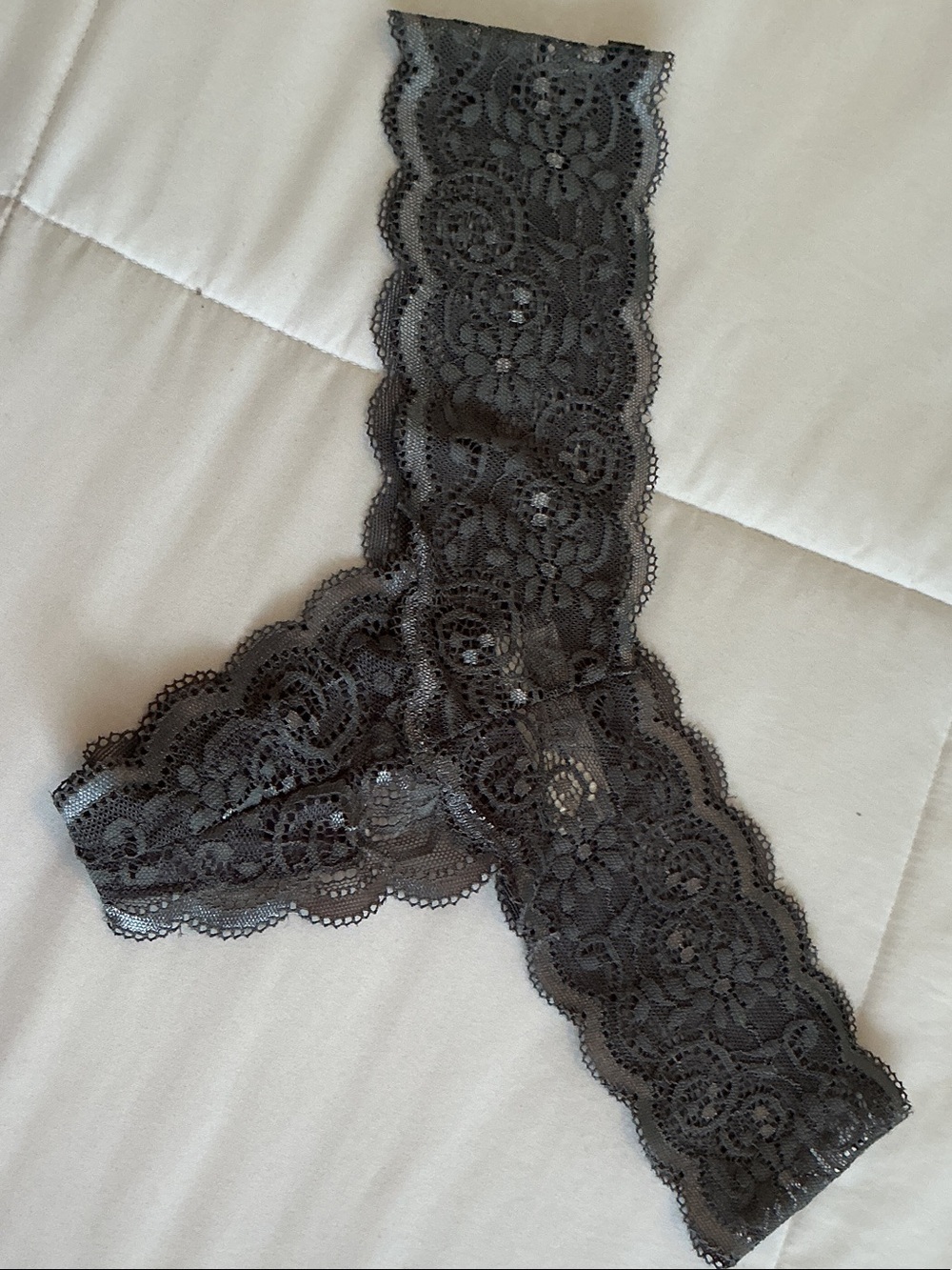 Jessica Simpson - Charcoal Lace Thong Panties - NwoT